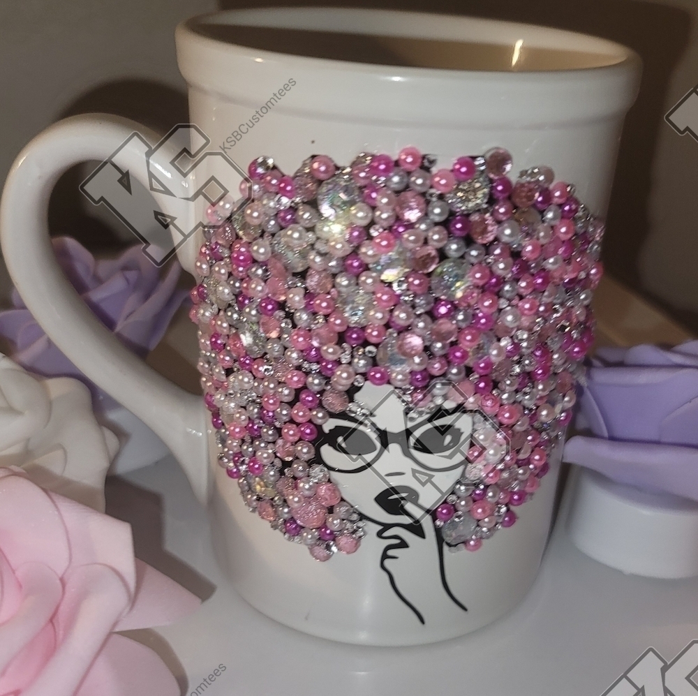 Diva Face Bling Coffee Mugs